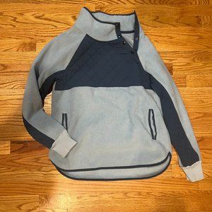 Abercrombie Asymmetrical Side button Fleece Pullover